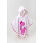 Airycot Pembe Dino Desenli Çocuk Panço Havlu Pamuk 2 - 4 Yaş Eğlenceli Tasarım