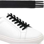 AiryFooT 120 Cm Oval Spor Ayakkabı Bağcığı , Muz Bağcık 1 Çift ( Siyah )