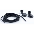 Airyfoot Akıllı Lastikli Ayakkabı Bağcığı Siyah 100 cm Elastik Bağcık ve Klips Seti