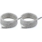Airyfoot Kristal Taşlı Parlak Taşlı Ayakkabı Bağcığı 100 cm 1 Çift - Gri - Gümüş