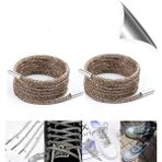 Airyfoot Kristal Taşlı Parlak Taşlı Ayakkabı Bağcığı 100 cm 1 Çift - Kahverengi