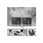 AiryFooT Kristal Taşlı Parlak Taşlı Ayakkabı Bağcığı 100 Cm 1 Çift Uçsuz Model ( Füme )