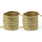 Airyfoot Parlak Sim Altın (Gold) Renkli Parlak Ayakkabı Bağcığı 120 Cm - Sarı