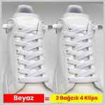 Airyfoot Pratik Kilitli Elastik Ayakkabı Bağcığı 100 cm ( 1 Çift ) - Beyaz