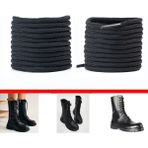 Airyfoot Yuvarlak Bot ve Ayakkabı Bağcığı 2,5 Metre - Siyah - Siyah