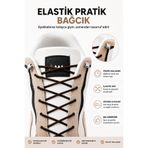 AiryFooT Yuvarlak Lastikli Klipsli Spor Ayakkabı Bağcığı 100 cm ( Koyu Kahve ) 1 Çift