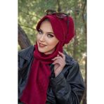 Aişe tesettür Bordo Kapitone Atkılı Tesettür Şapka