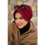 Aişe tesettür Bordo Şapka Bone