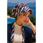 Aişe tesettür Camel Siyah Zebra Tesettür Şapka Bone