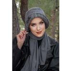 Aişe tesettür Füme Nakış Desen Bucket Şapka