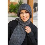 Aişe Tesettür Füme Vintage Şapka