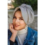 Aişe Tesettür Gri Şapka Bone