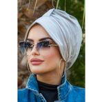 Aişe tesettür Gri Şapkalı Bone