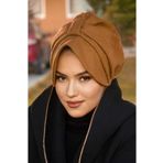 Aişe tesettür Hardal Kaşe Şapka Bone