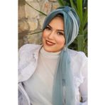Aişe tesettür Kuşkonmaz Yeşil Fularlı Şapka Bone