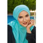 Aişe tesettür Mint Hijab Havuz ve Deniz Bonesi