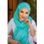 Aişe Tesettür Mint Pamuk Biritli Şal