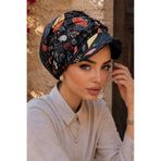 Aişe tesettür Siyah Desen Şapka Bone