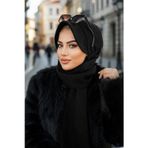 Aişe Tesettür Siyah Kaşe Tesettür Şapka