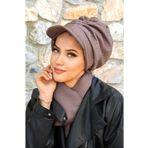 Aişe tesettür Vizon Kapitone Büzgülü Tesettür Şapka
