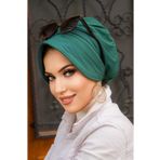 Aişe tesettür Zümrüt Hazır Şapka Bone