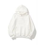 Aisha Elbise 3 Iplik Pamuklu Kapşonlu Sweetshirt - Beyaz - XL