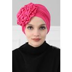 Aisha's Design B-21 Fuşya Güllü Penye Bone