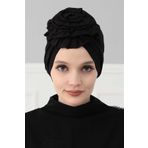 Aisha's Design B-21 Siyah Güllü Penye Bone