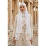 Aisha's Design Boynu Kapatan Ninja Boneli Pratik Penye Şal,PS-59,Beyaz