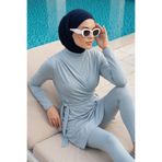 Aisha's Design Boyun Kapatıcı Özellikli ve Kulaklık Girişli (Deniz,Havuz) Yüzücü Bonesi,B-94SN