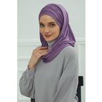 Aisha's Design BT-1 Mor Büzgülü Penye Boneli Şal