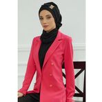 Aisha's Design HT-11A Siyah Gold Aksesuarlı Aerobin Kumaş Hazır Türban