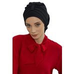 Aisha's Design HT-90 Siyah Aerobin Kumaş Hazır Türban