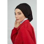 Aisha's Design HT-96 Siyah Penye Hazır Türban