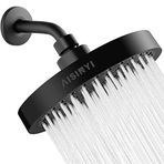AISINYI Yüksek Basınçlı Yağmur Duş Başlığı, 15 cm Mükemmel Ayarlanabilir Değiştirme, Çıkarılabilir Kısıtlayıcı, Banyo Duş Başlıklarınız için Kolay Kurulum (Mat Siyah)