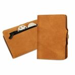 AISIR Bozuk para bölmeli ve RFID korumalı Slim Wallet - Mini cüzdan erkek ve kadın - kartlık kredi kartı kılıfı - Portmone/Slim Wallet Erkek/Minimalizm Slim Wallet 2024 Yeni, Kahverengi, Minimalist