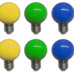 Aiwerttes 10'lu paket 3 W LED renkli ampul E27 G60 vidalı kapaklı ampul, düğün, cadılar bayramı, Noel kutlaması için, kısılamaz (kırmızı, sarı, mavi, yeşil, pembe)
