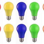 Aiwerttes 3 W LED renkli ampul E27 A60 vidalı kapaklı ampul, düğün, cadılar bayramı, Noel kutlaması için, enerji tasarruflu, 10 adet (kırmızı, sarı, mavi, yeşil, turuncu)
