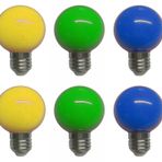 Aiwerttes 3 W LED renkli ampul E27 G60 vidalı kapaklı ampul, düğün, cadılar bayramı, Noel kutlaması için, enerji tasarruflu, 10 adet (kırmızı, sarı, mavi, yeşil, turuncu)