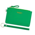 Aiyo Nice Kadın İnce RFID Kart Kılıfı Tutucu Bileklik Fermuarlı Kimlik Kılıfı Cüzdan Küçük Deri Cüzdan Anahtarlıklı Bozuk Para Çantası, Yeşil, Small, Modern