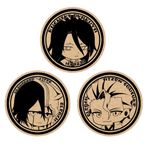 Aizen Sousuke Anime Bardak Altlığı Seti Kuchiki Byakuya/Ulquiorra cifer Yuvarlak Mantar Bardak Altlığı İçecekler için Kaymaz Bardak Altlığı, Masa Ev Ofis Dekorasyon Hediyeleri için