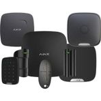 Ajax Hub Kit Kablosuz Hırsız Alarm Seti Duman Isı Co Dedektörü Keypad İç Ve Dış Siren Dahil Siyah