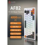 Ajazz AF82 Rgb Membran Kablosuz Oyuncu KLAVYESI-4000 Mah Batarya-Ekranlı - Beyaz