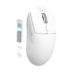 Ajazz AJ139 Pro x Superlıght Kablosuz Oyun Faresi,ultra HAFIF(59G),PIXART PAW3395 Optik SENSÖR,26000 Dpı,2.4ghz/usb C Kablolu,ergonomik,6 Programlanabilir DÜĞME,200 Saat Pil Ömrü,pc/mac Için - Beyaz - Option-1