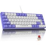 Ajazz AK680 Kablolu %65 Boy Mekanik Oyuncu Klavyesi-Rainbow Aydınlatma Hot-Swap - Red Switch - Mor