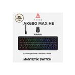 Ajazz Ak680 Max Rapid Trigger Manyetik Switch Mekanik Kablolu Klavye Rgb 0.125 Ms Ultra Düşük Gecikme