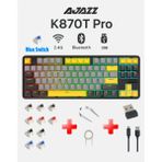 Ajazz K870T Pro 3 Modlu Uyumlu Hot-Swap Rgb, Mekanik Klavye - Blue Switch - Siyah