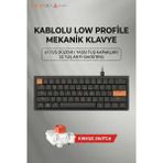 Ajazz Nacodex NKL61- Low Profil Switch Kablolu Mekanik Oyun Klavyesi- Işıksız - Siyah