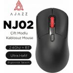 Ajazz NJ02 Çift Modlu Kablosuz Mouse (2.4ghz, Bluetooth) - Siyah