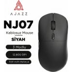 Ajazz NJ07 Kablosuz Ofis/oyuncu Mouse-3 Modlu Kullanm 12.800 DPI-300 Mah Batarya 67 Gram - Siyah